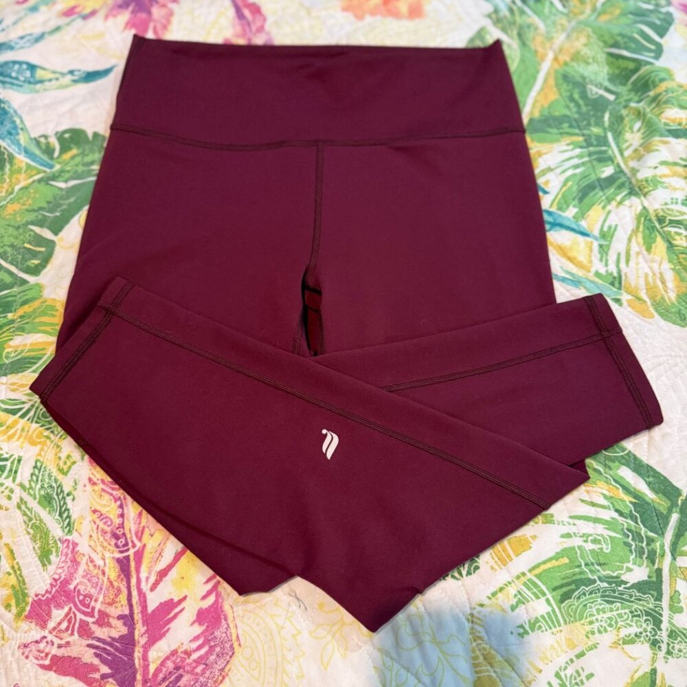 Fabletics Define PowerHold® High-Waisted Legging 7/8 Merlot Size Large - Picture 7 of 13
